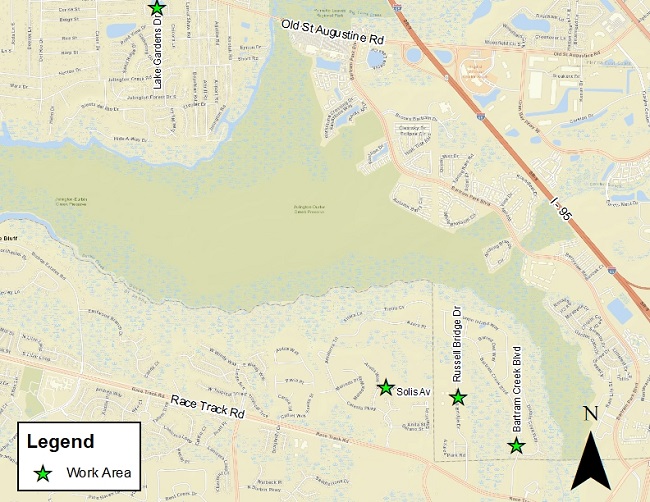 Blacks Ford to Mandarin Pump Station Project Map